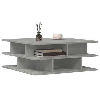 vidaXL Coffee Table Concrete Grey 70x70x29 cm Engineered Wood 4