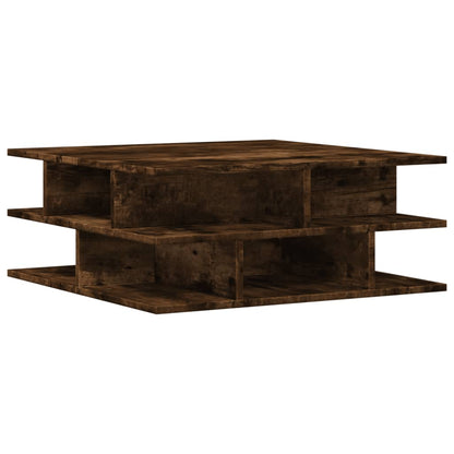 vidaXL Coffee Table Smoked Oak 70x70x29 cm Engineered Wood 2