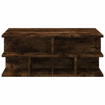 vidaXL Coffee Table Smoked Oak 70x70x29 cm Engineered Wood 5