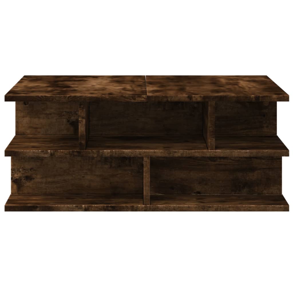 vidaXL Coffee Table Smoked Oak 70x70x29 cm Engineered Wood 6