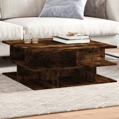 vidaXL Coffee Table Smoked Oak 70x70x29 cm Engineered Wood 1