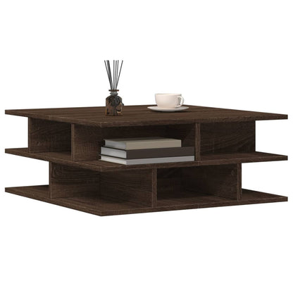 vidaXL Coffee Table Brown Oak 70x70x29 cm Engineered Wood 4