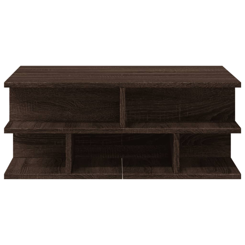 vidaXL Coffee Table Brown Oak 70x70x29 cm Engineered Wood 5
