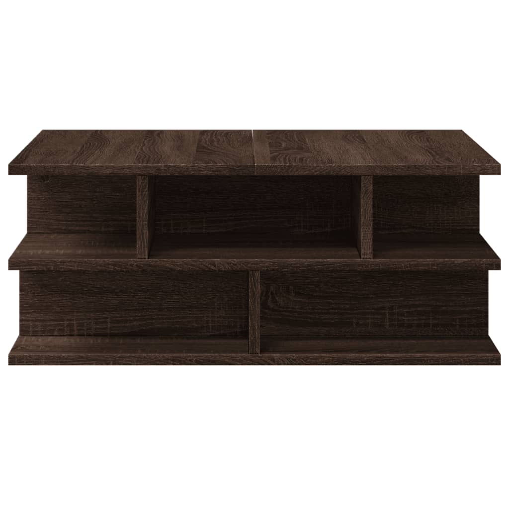 vidaXL Coffee Table Brown Oak 70x70x29 cm Engineered Wood 6
