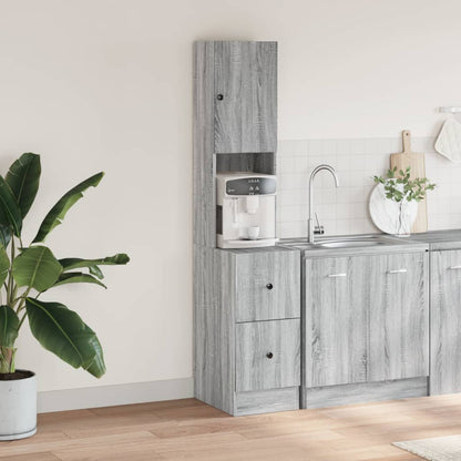 vidaXL Kitchen Cabinet Grey Sonoma 35x50x180 cm Engineered Wood 3