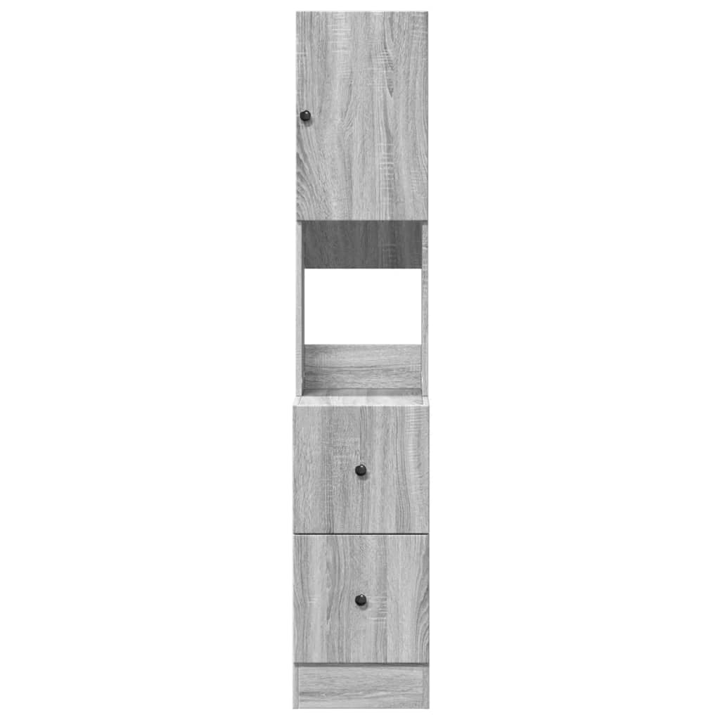 vidaXL Kitchen Cabinet Grey Sonoma 35x50x180 cm Engineered Wood 4