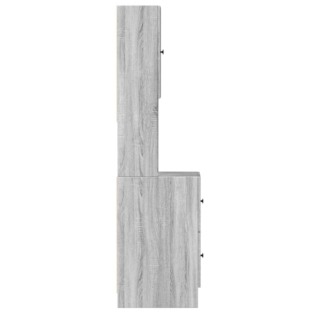 vidaXL Kitchen Cabinet Grey Sonoma 35x50x180 cm Engineered Wood 5