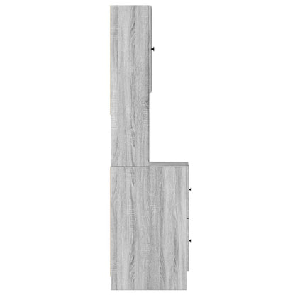 vidaXL Kitchen Cabinet Grey Sonoma 35x50x180 cm Engineered Wood 5