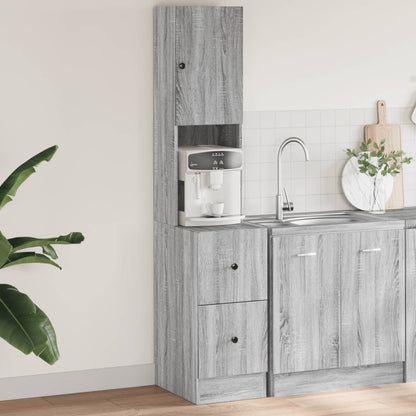 vidaXL Kitchen Cabinet Grey Sonoma 35x50x180 cm Engineered Wood 1