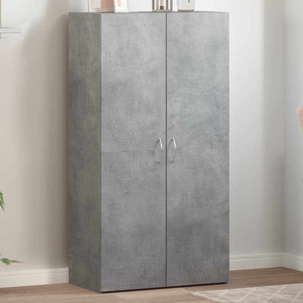 File Cabinet Engineered Wood 60 x 32 x 115 cm Concrete grey