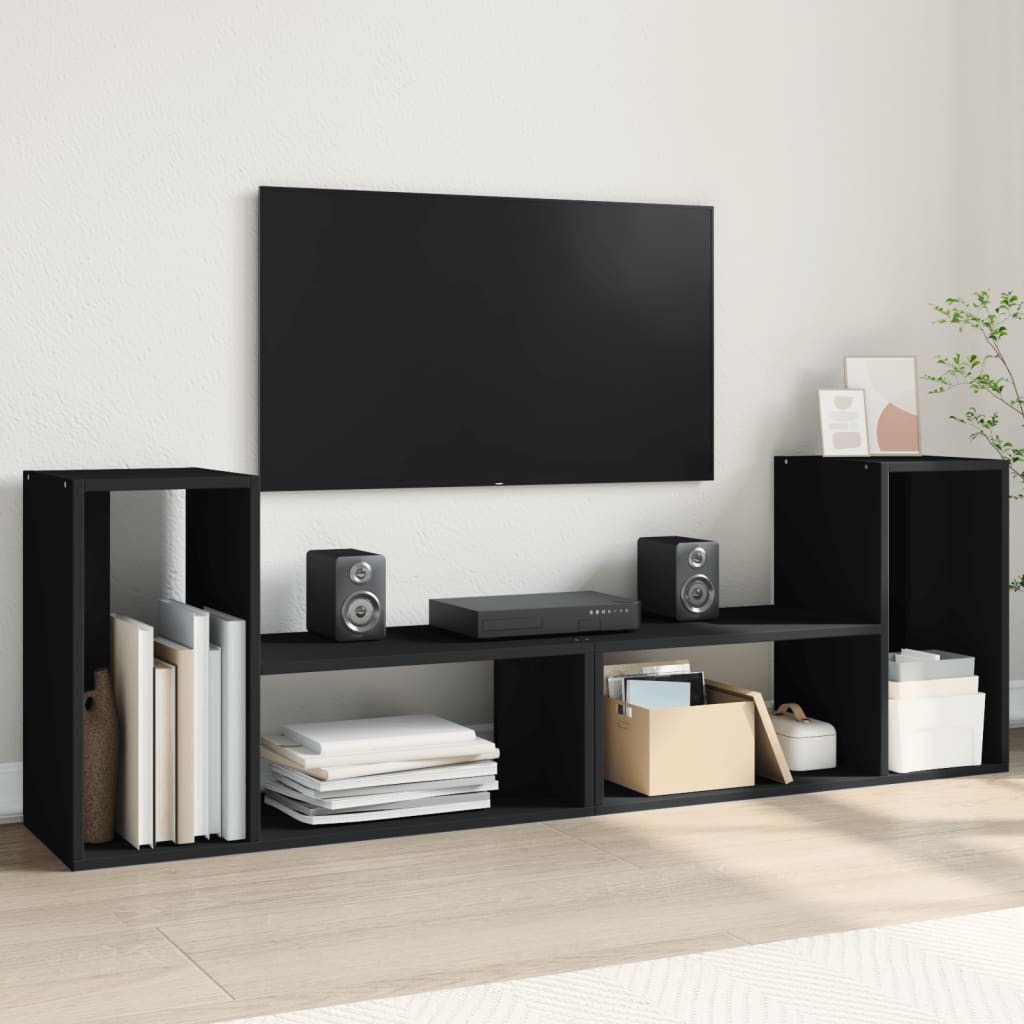 vidaXL TV Cabinet Black 1