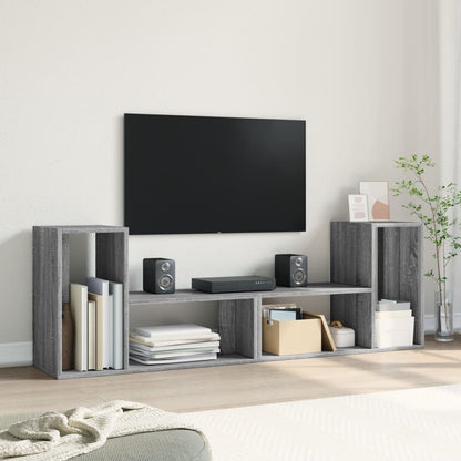 vidaXL 2 Piece TV Cabinet Set Grey Sonoma 75x30x50 cm Engineered Wood 3