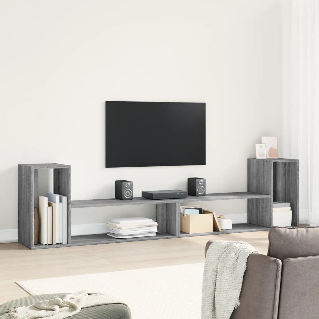vidaXL TV Cabinet Grey Sonoma 3
