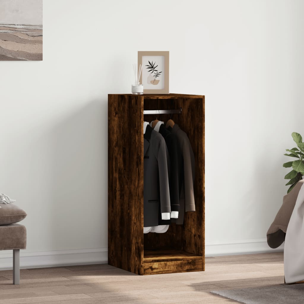 vidaXL Wardrobe Smoked Oak 48x41x102 cm Engineered Wood 3