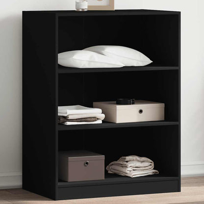 Wardrobe Engineered Wood without Rod in Black