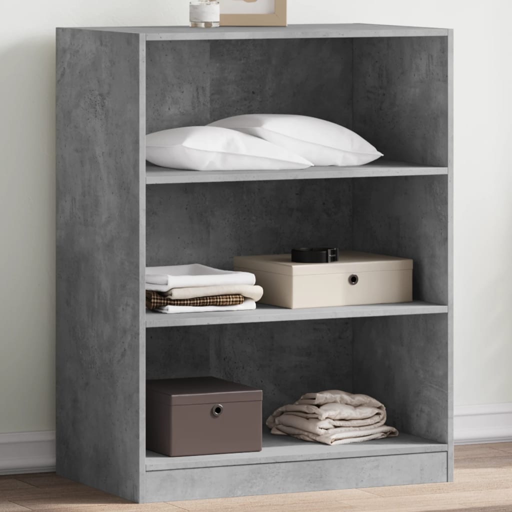 Wardrobe Engineered Wood without Rod in Concrete Grey