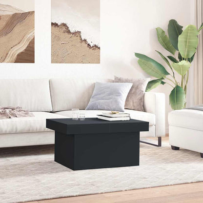 vidaXL Coffee Table Black 80x55x40 cm Engineered Wood 3