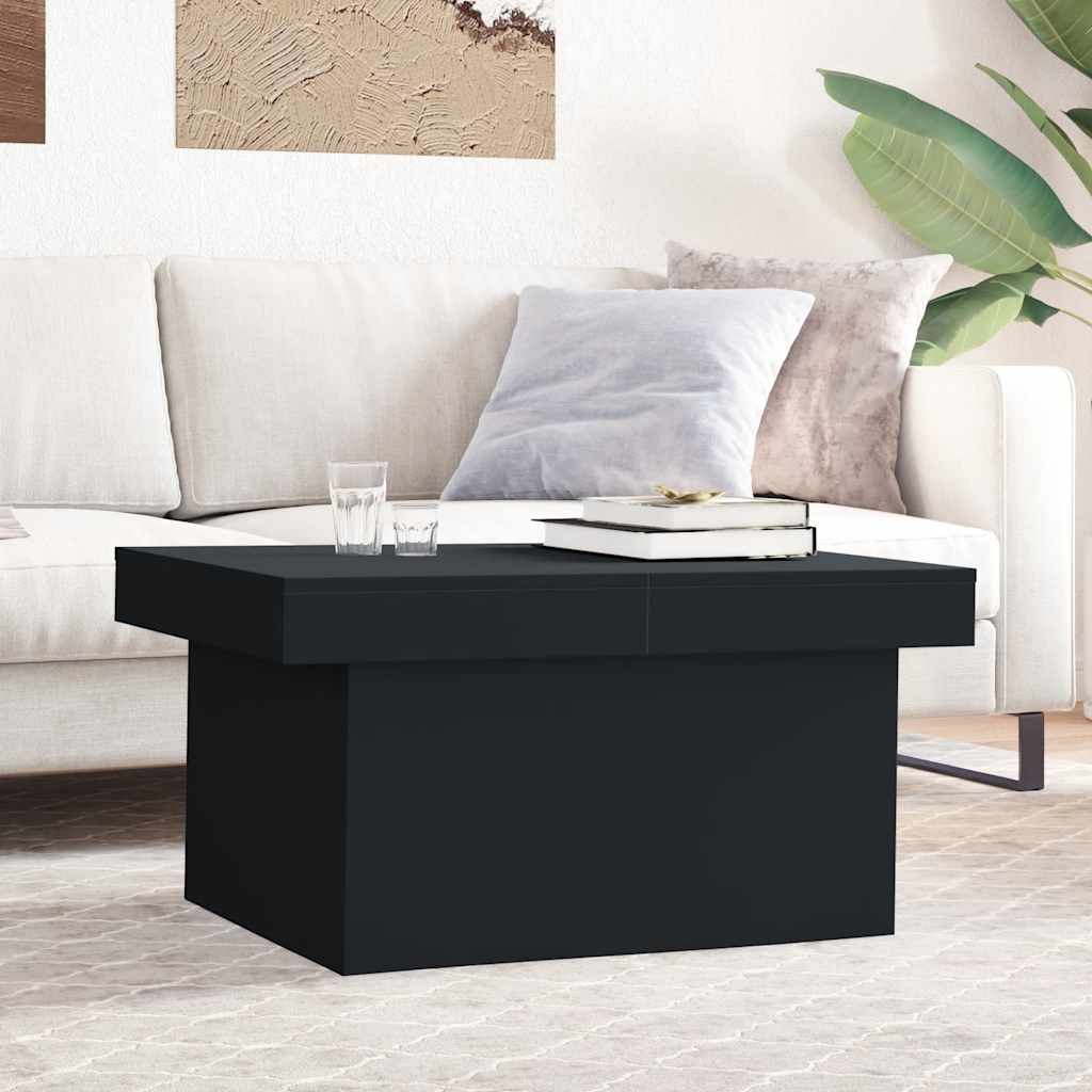 vidaXL Coffee Table Black 80x55x40 cm Engineered Wood 1