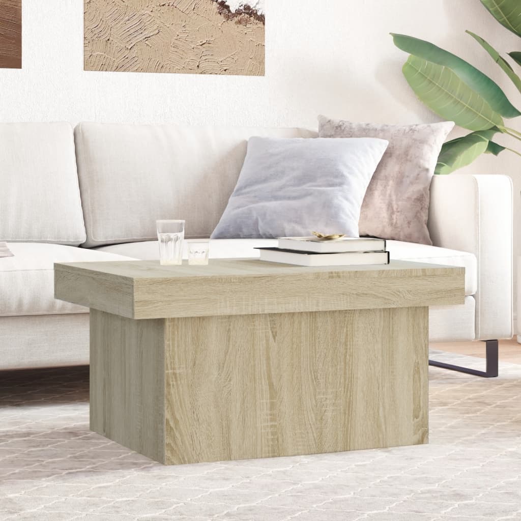 Coffee Table 100x55x40 cm Engineered Wood Sonoma oak 80 cm