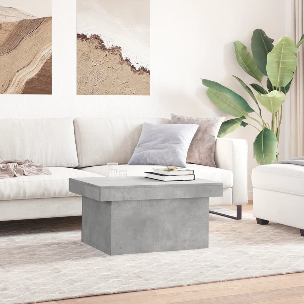 Coffee Table Concrete Grey Engineered Wood