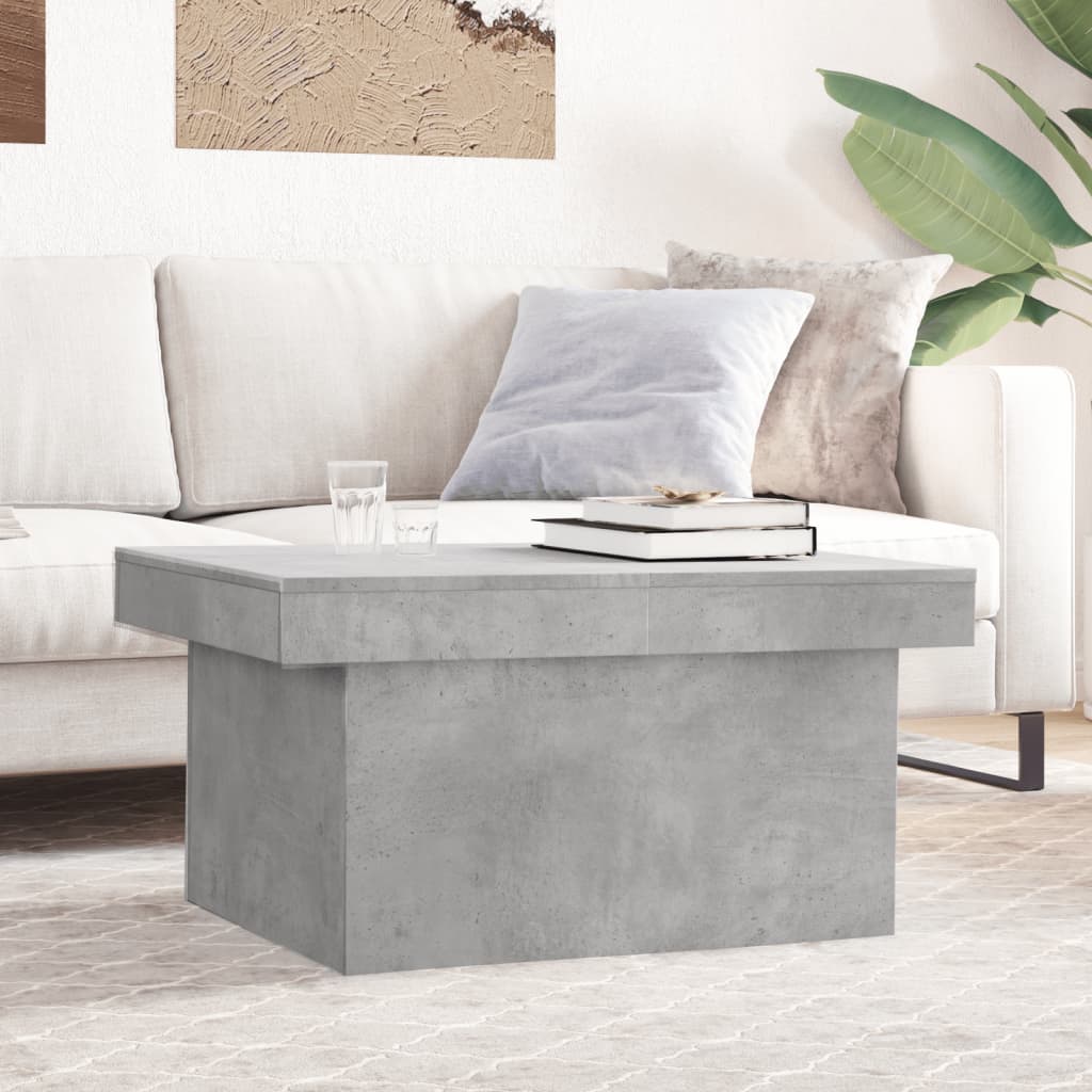 Coffee Table Concrete Grey Engineered Wood