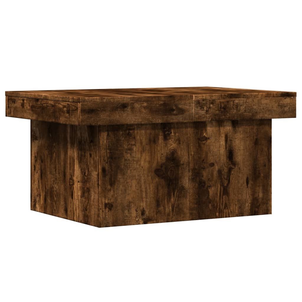 vidaXL Coffee Table Smoked Oak 80x55x40 cm Engineered Wood 2