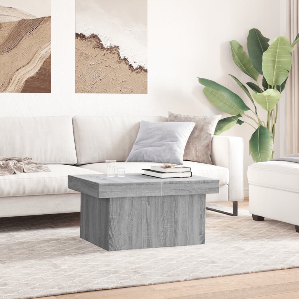 vidaXL Coffee Table Grey Sonoma 80x55x40 cm Engineered Wood 3