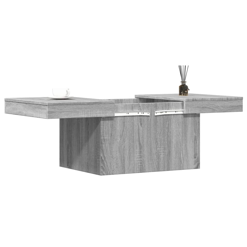 vidaXL Coffee Table Grey Sonoma 80x55x40 cm Engineered Wood 4
