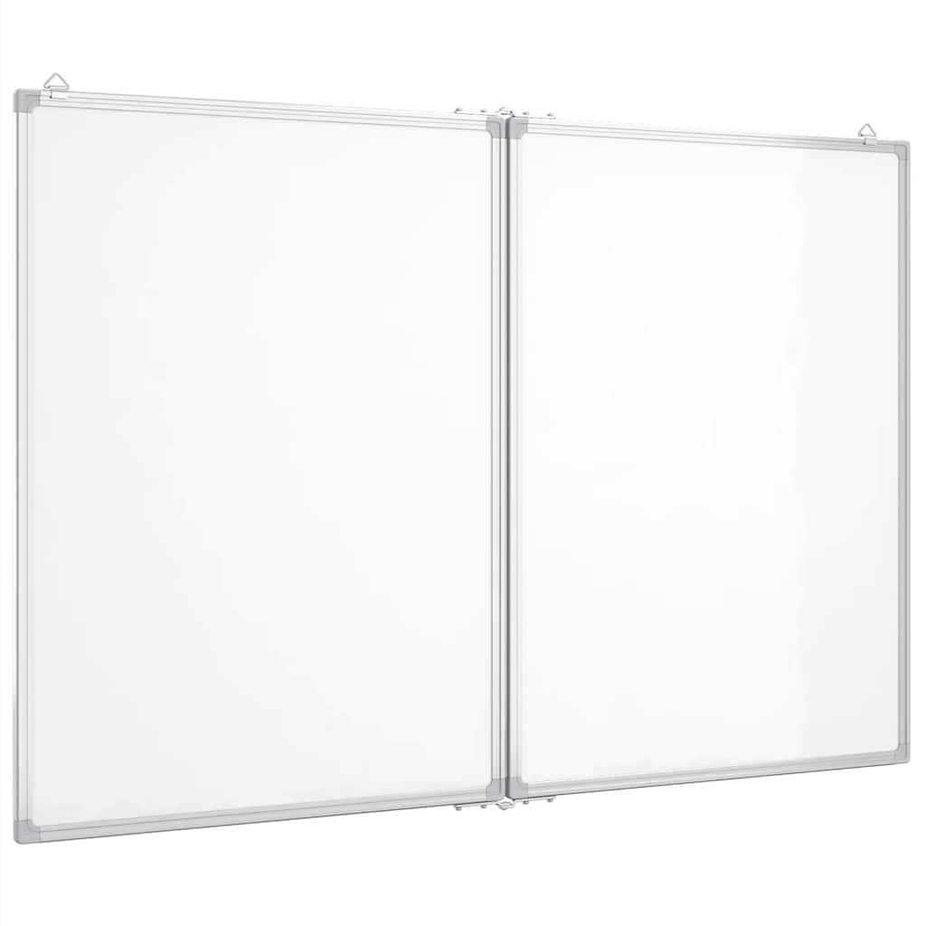 vidaXL Magnetic Whiteboard Foldable 120x100x1.7 cm Aluminium 2