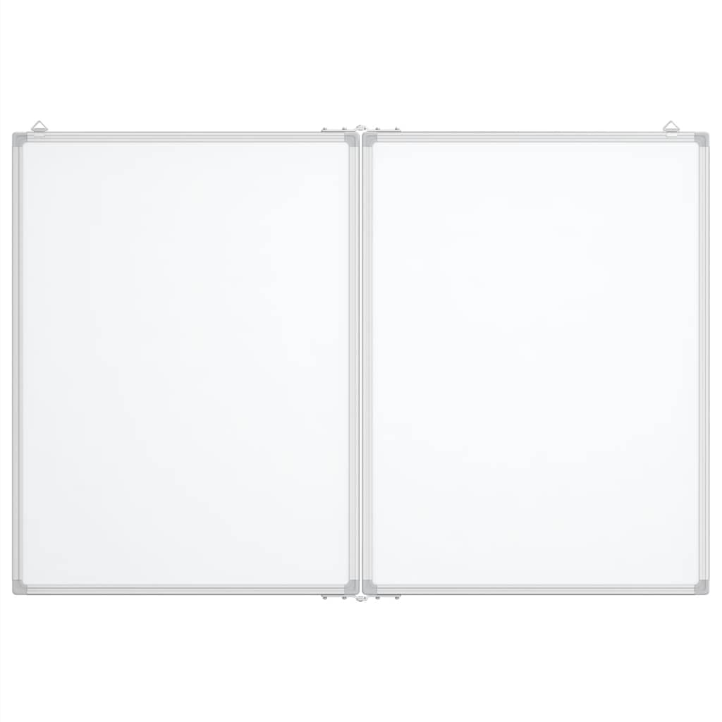 vidaXL Magnetic Whiteboard Foldable 120x100x1.7 cm Aluminium 3