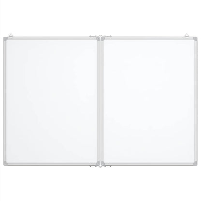 vidaXL Magnetic Whiteboard Foldable 120x100x1.7 cm Aluminium 3