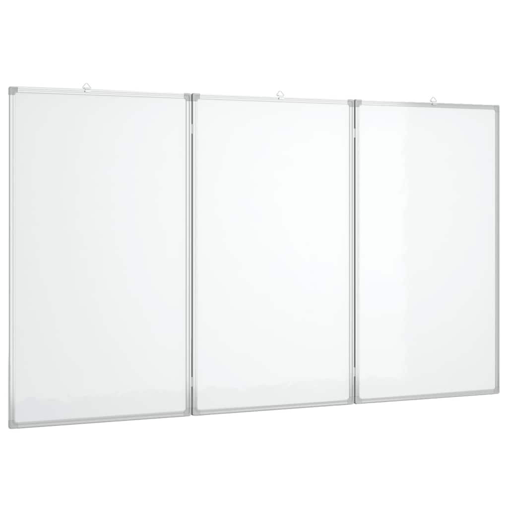 vidaXL Magnetic Whiteboard Foldable 150x80x1.7 cm Aluminium 2