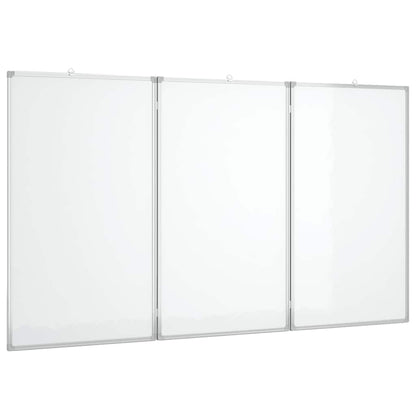 vidaXL Magnetic Whiteboard Foldable 150x80x1.7 cm Aluminium 2