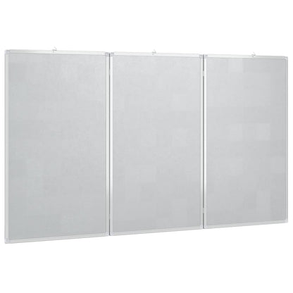 vidaXL Magnetic Whiteboard Foldable 150x80x1.7 cm Aluminium 4