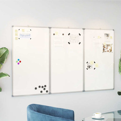 vidaXL Magnetic Whiteboard Foldable 150x80x1.7 cm Aluminium 1