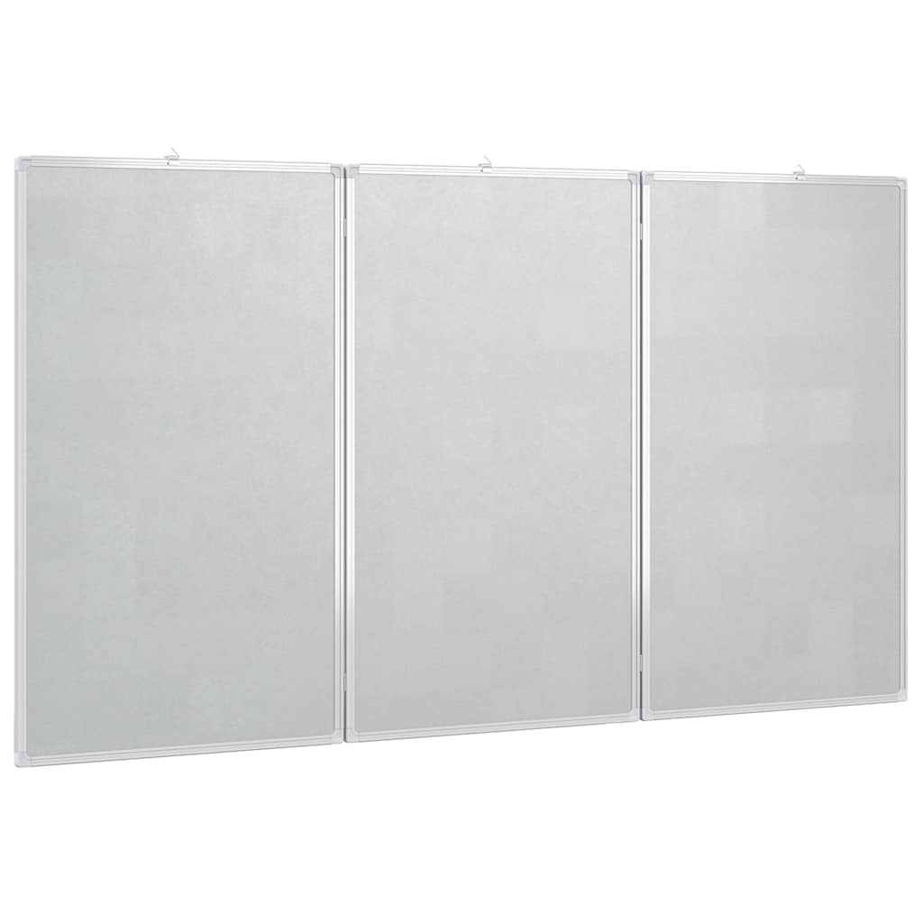 vidaXL Magnetic Whiteboard Foldable 150x100x1.7 cm Aluminium 4