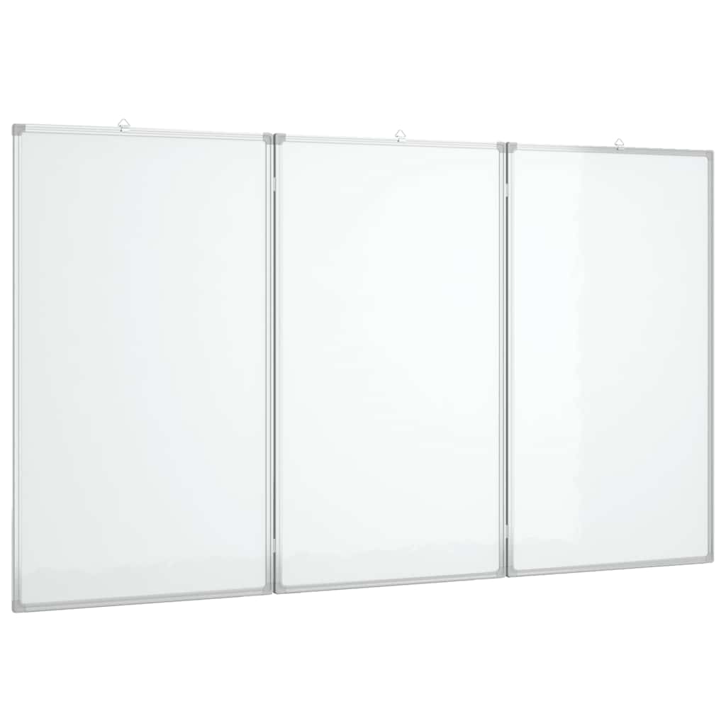 vidaXL Magnetic Whiteboard Foldable 180x80x1.7 cm Aluminium 2