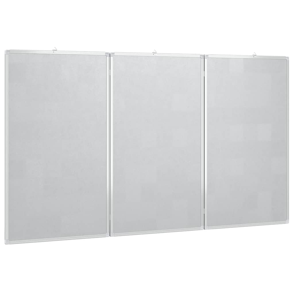 vidaXL Magnetic Whiteboard Foldable 180x80x1.7 cm Aluminium 4