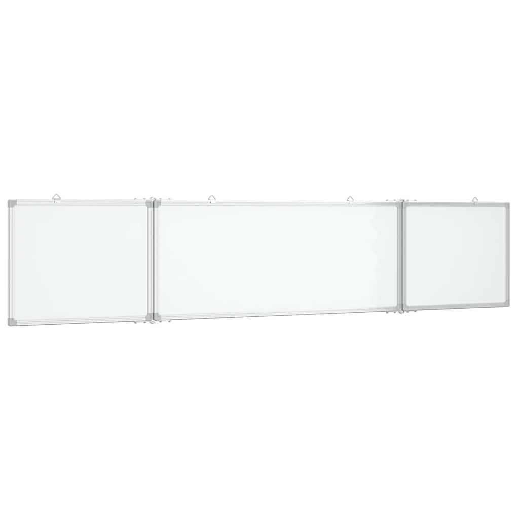 vidaXL Magnetic Whiteboard Foldable 200x40x1.7 cm Aluminium 2