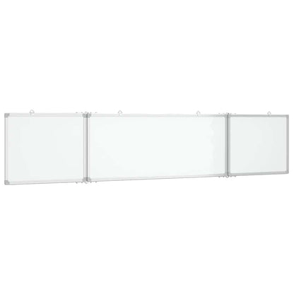 vidaXL Magnetic Whiteboard Foldable 200x40x1.7 cm Aluminium 2