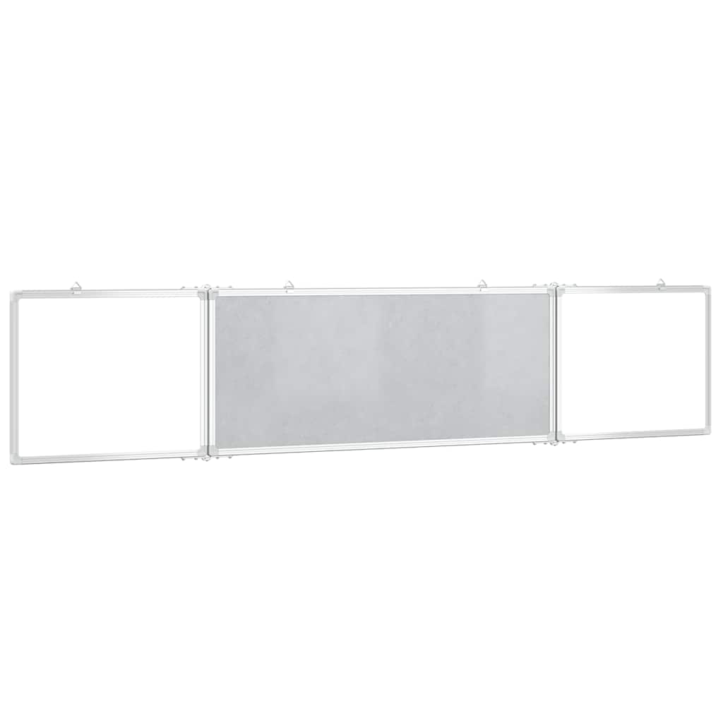 vidaXL Magnetic Whiteboard Foldable 200x40x1.7 cm Aluminium 4
