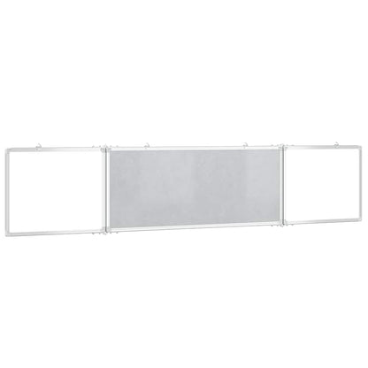 vidaXL Magnetic Whiteboard Foldable 200x40x1.7 cm Aluminium 4