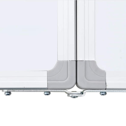 vidaXL Magnetic Whiteboard Foldable 200x40x1.7 cm Aluminium 6