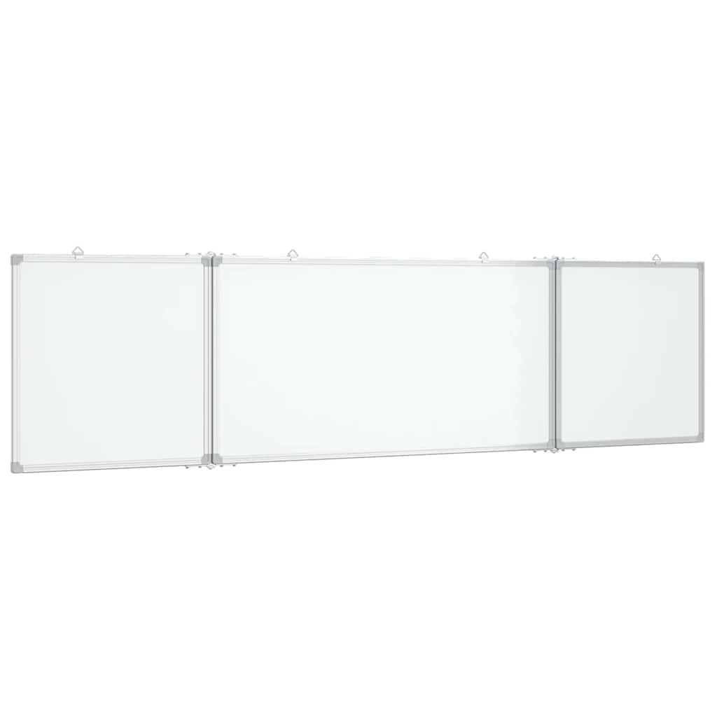 vidaXL Magnetic Whiteboard Foldable 200x50x1.7 cm Aluminium 2