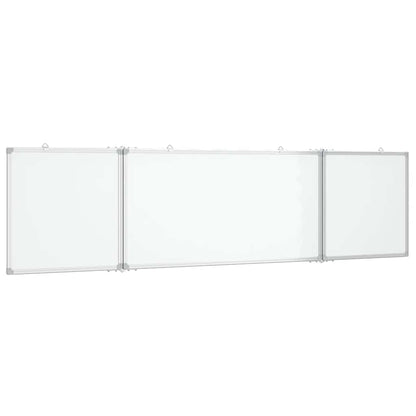 vidaXL Magnetic Whiteboard Foldable 200x50x1.7 cm Aluminium 2