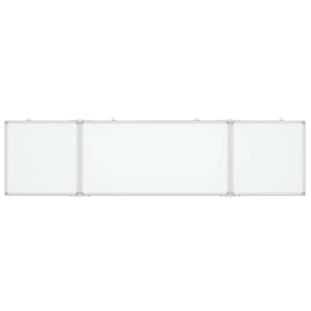 vidaXL Magnetic Whiteboard Foldable 200x50x1.7 cm Aluminium 3