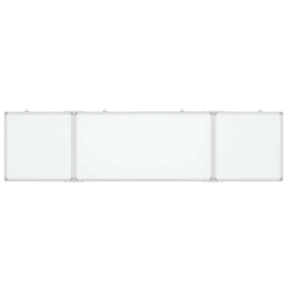 vidaXL Magnetic Whiteboard Foldable 200x50x1.7 cm Aluminium 3