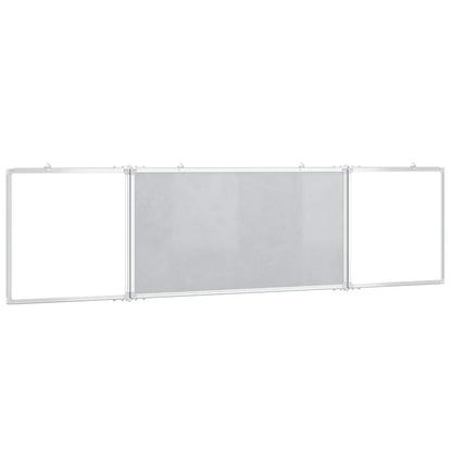 vidaXL Magnetic Whiteboard Foldable 200x50x1.7 cm Aluminium 4