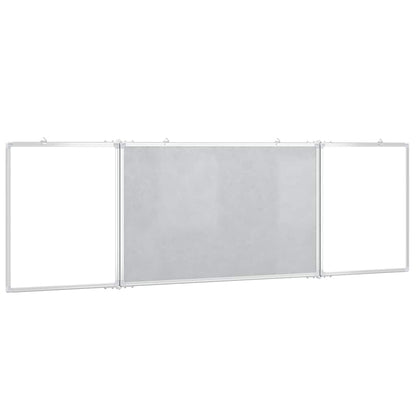 vidaXL Magnetic Whiteboard Foldable 200x60x1.7 cm Aluminium 4