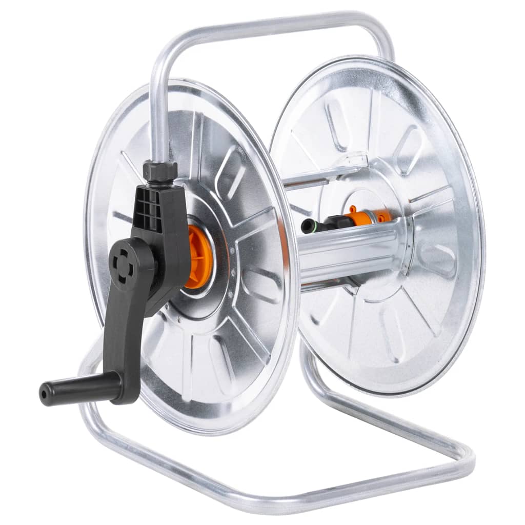 vidaXL Hose Reel Wall Mounted for 50 m 1/2" Hose Steel 1